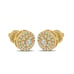 Real Genuine VVS/1 Moissanite Diamond Round Screw Back Cluster Stud Earrings 7mm