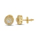 Real Genuine VVS/1 Moissanite Diamond Round Screw Back Cluster Stud Earrings 7mm