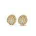 Real Genuine VVS/1 Moissanite Diamond Round Screw Back Cluster Stud Earrings 7mm