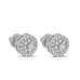 Real Genuine VVS/1 Moissanite Diamond Round Screw Back Cluster Stud Earrings 7mm