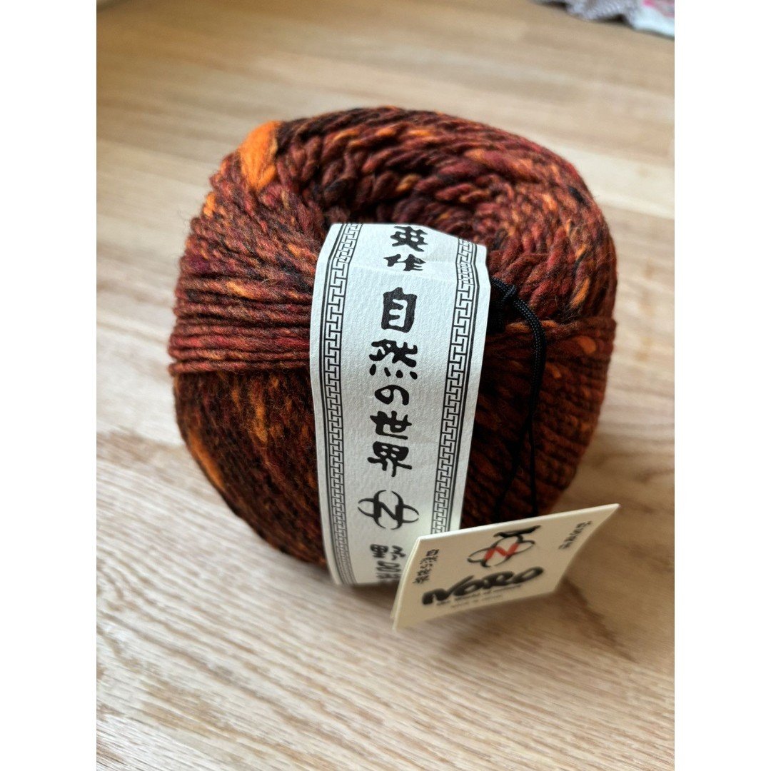 NORO TSUIDO bulky wool yarn 350 yards/200 grams - color 60 tweed Orange Rust Red