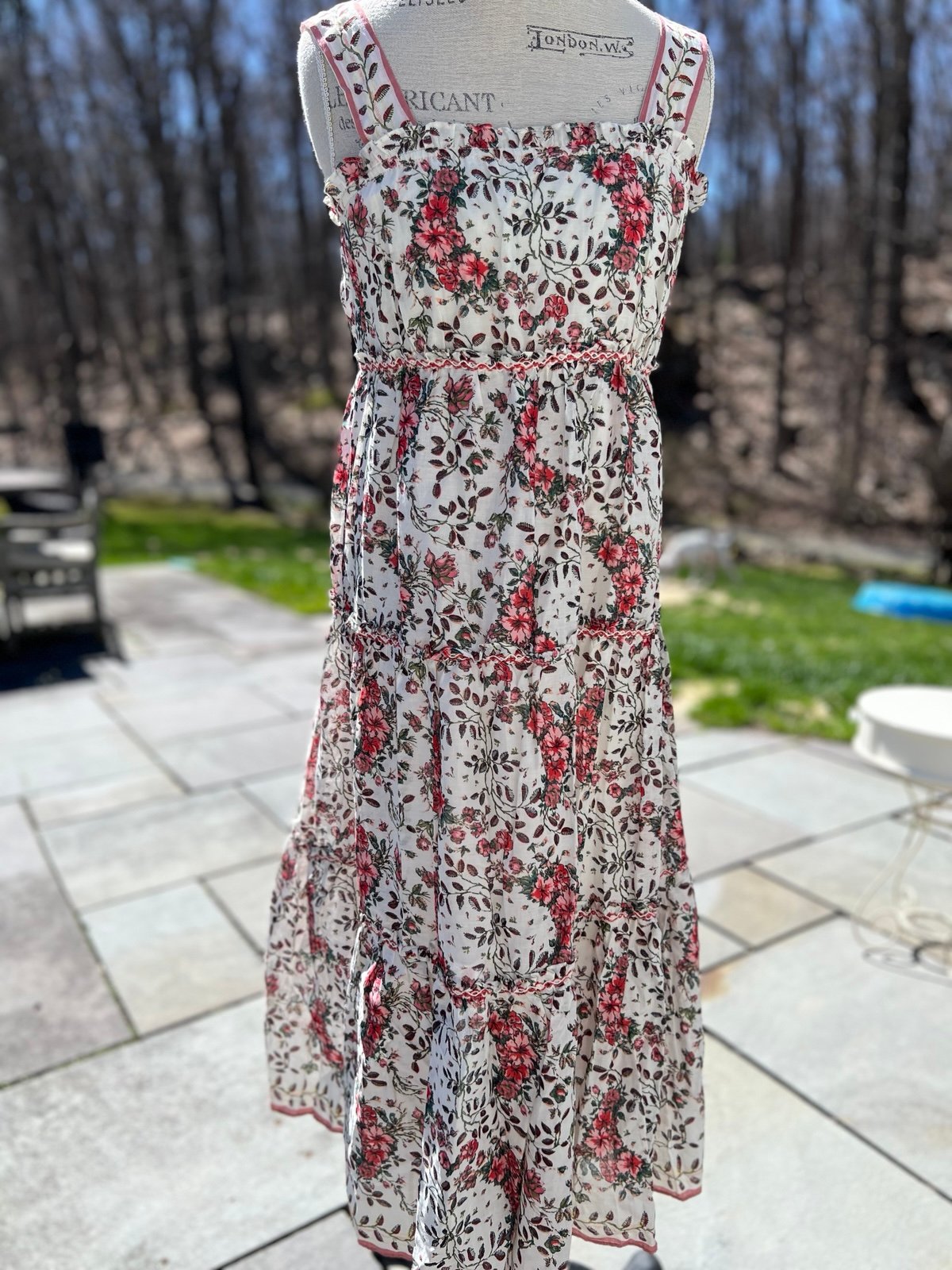 Max Studio Women's Square Neck Smocked Back Midi Dress size M