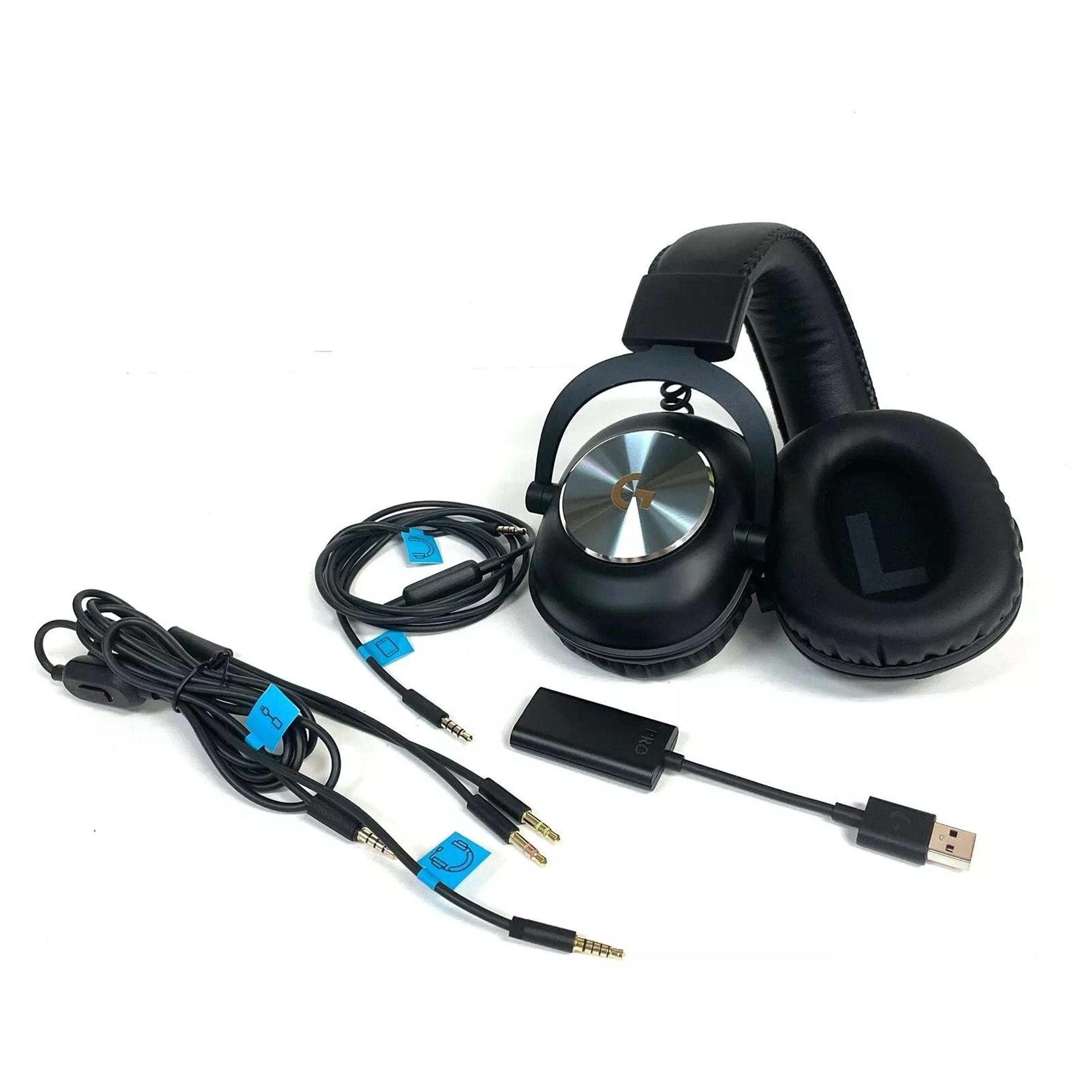 Logitech G PRO X USB Wired Gaming Headset + Blue Voice for PC  981-000817