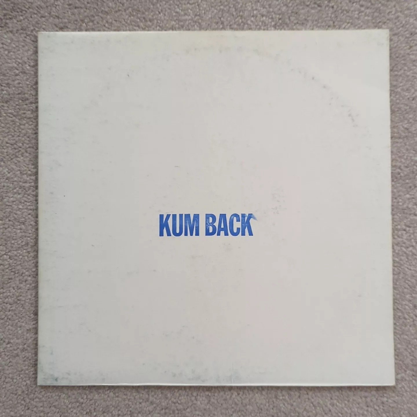 The Beatles - Kum Back. 1969 uUnoffical White Label Vinyl LP. Let It Be Outtakes