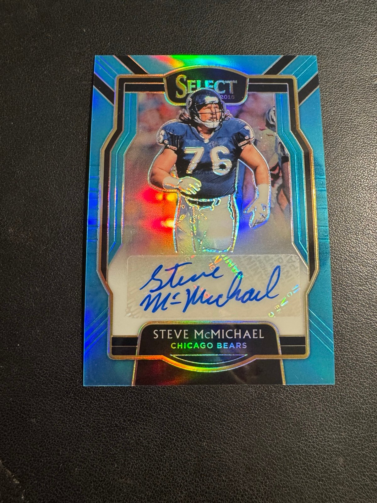 2019 Steve mcmichael selected prizm auto 49/49 Chicago bears