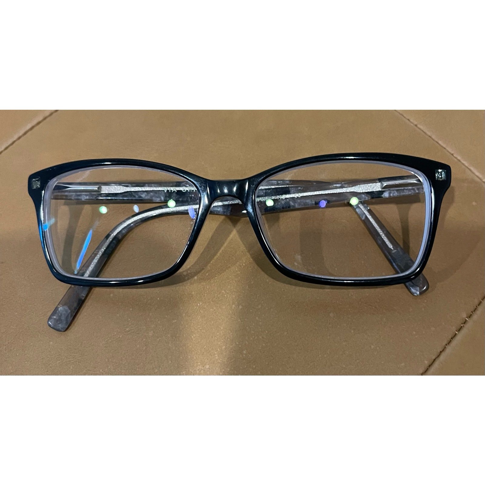 Via Spiga Womens Crystal Embellished Frames Black and Gray Annalisa 500