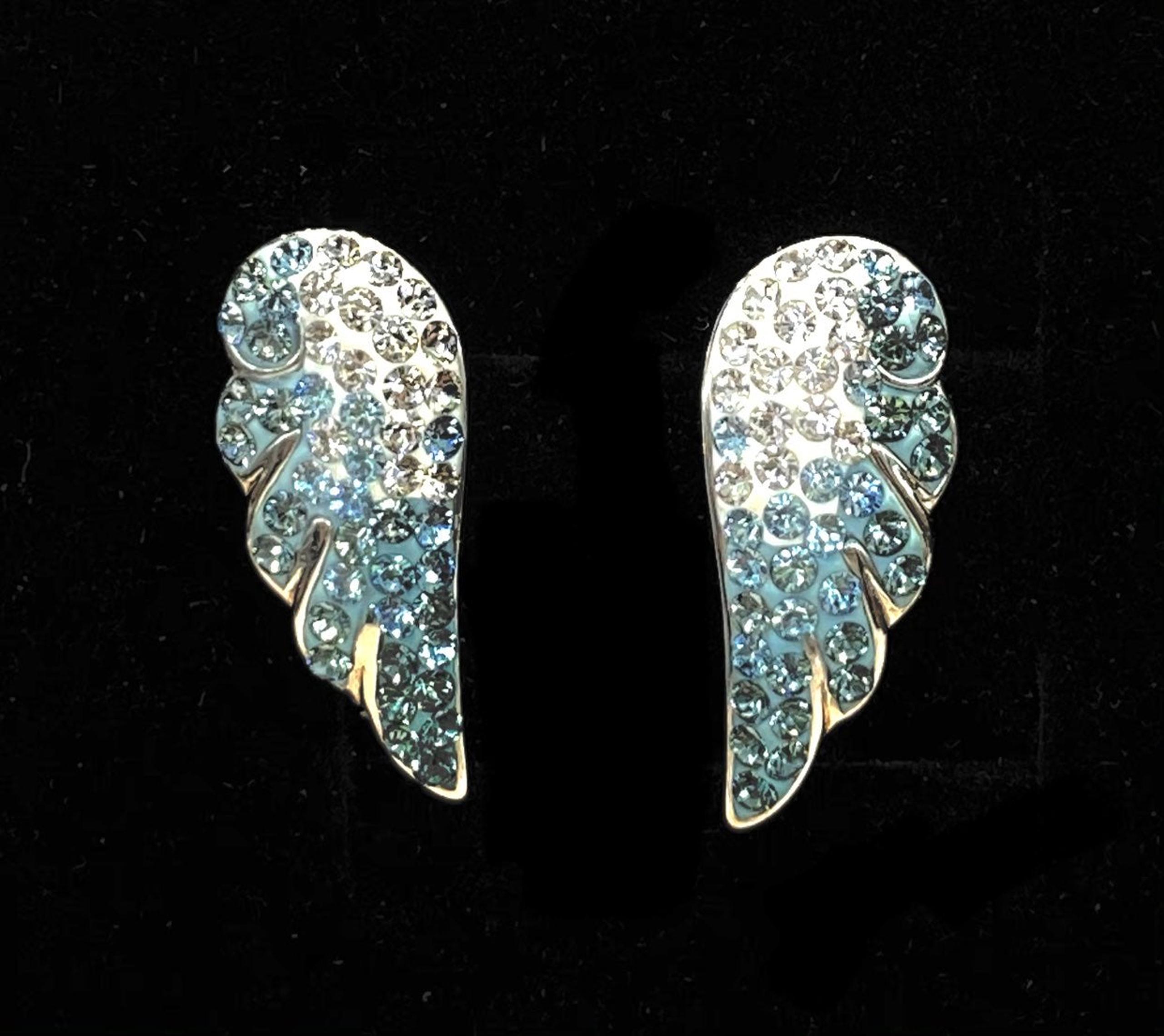 Angel Wing Color Stones Earring