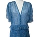 The Kooples Blue Lagoon Silk Floral Dot Ruffle Dress Size S