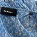 The Kooples Blue Lagoon Silk Floral Dot Ruffle Dress Size S