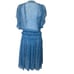 The Kooples Blue Lagoon Silk Floral Dot Ruffle Dress Size S