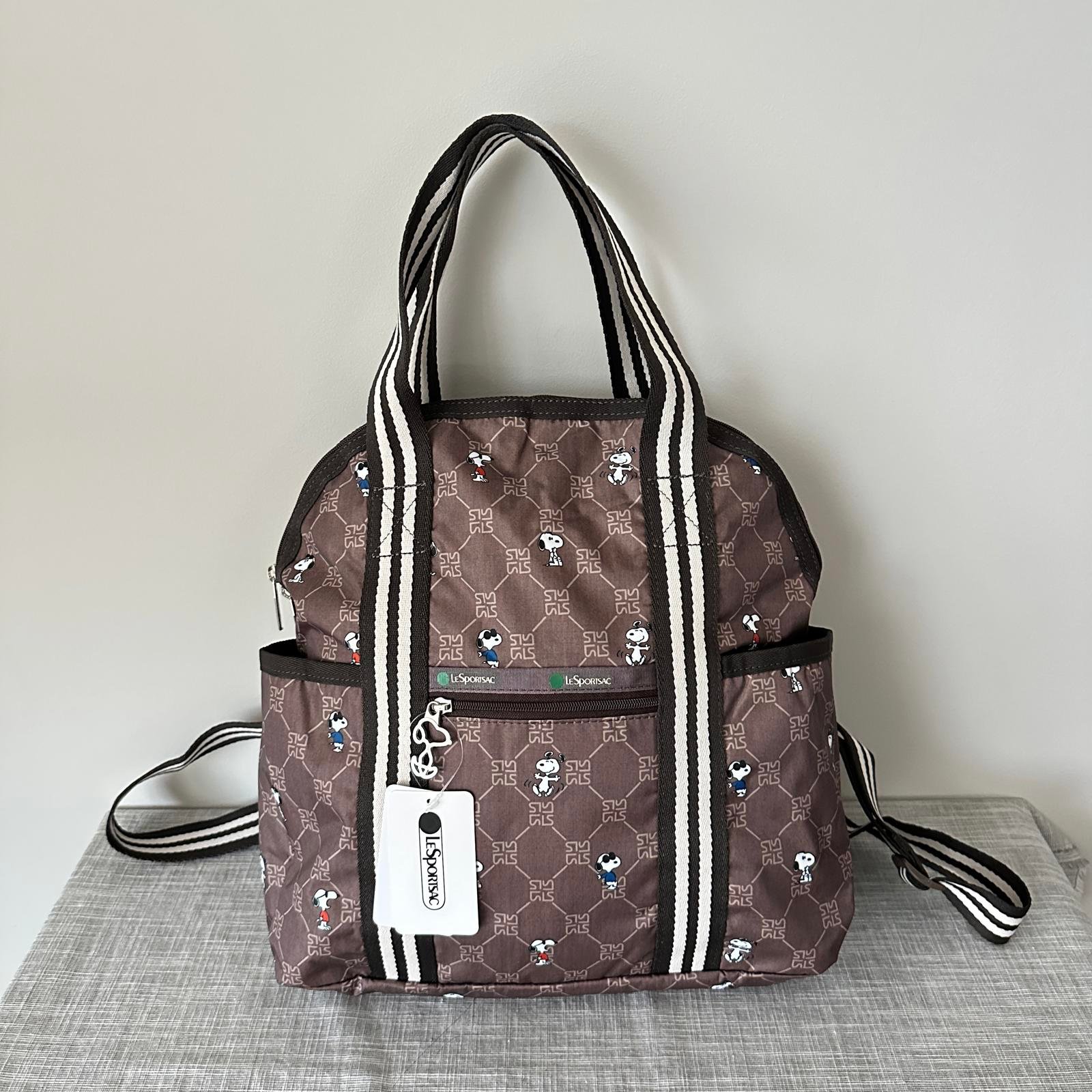 Lesportsac Snoopy Double Trouble Backpack Travel Bag NWT