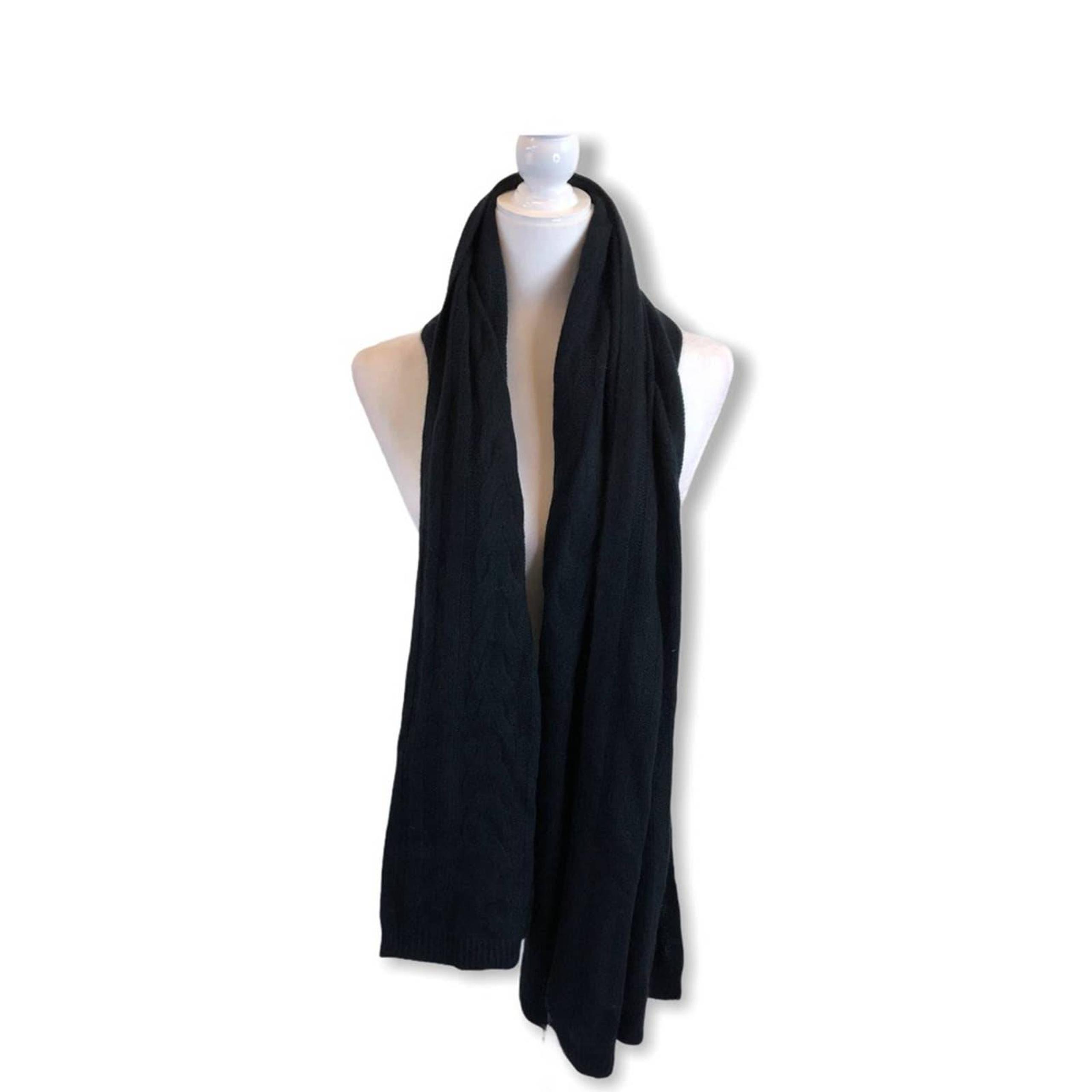 Black 100% Cashmere Scarf - Halogen