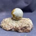 Natural Agate Healing Sphere Mineral Specimens On Rough Agate Stone Base