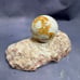 Natural Agate Healing Sphere Mineral Specimens On Rough Agate Stone Base