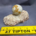 Natural Agate Healing Sphere Mineral Specimens On Rough Agate Stone Base