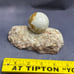 Natural Agate Healing Sphere Mineral Specimens On Rough Agate Stone Base