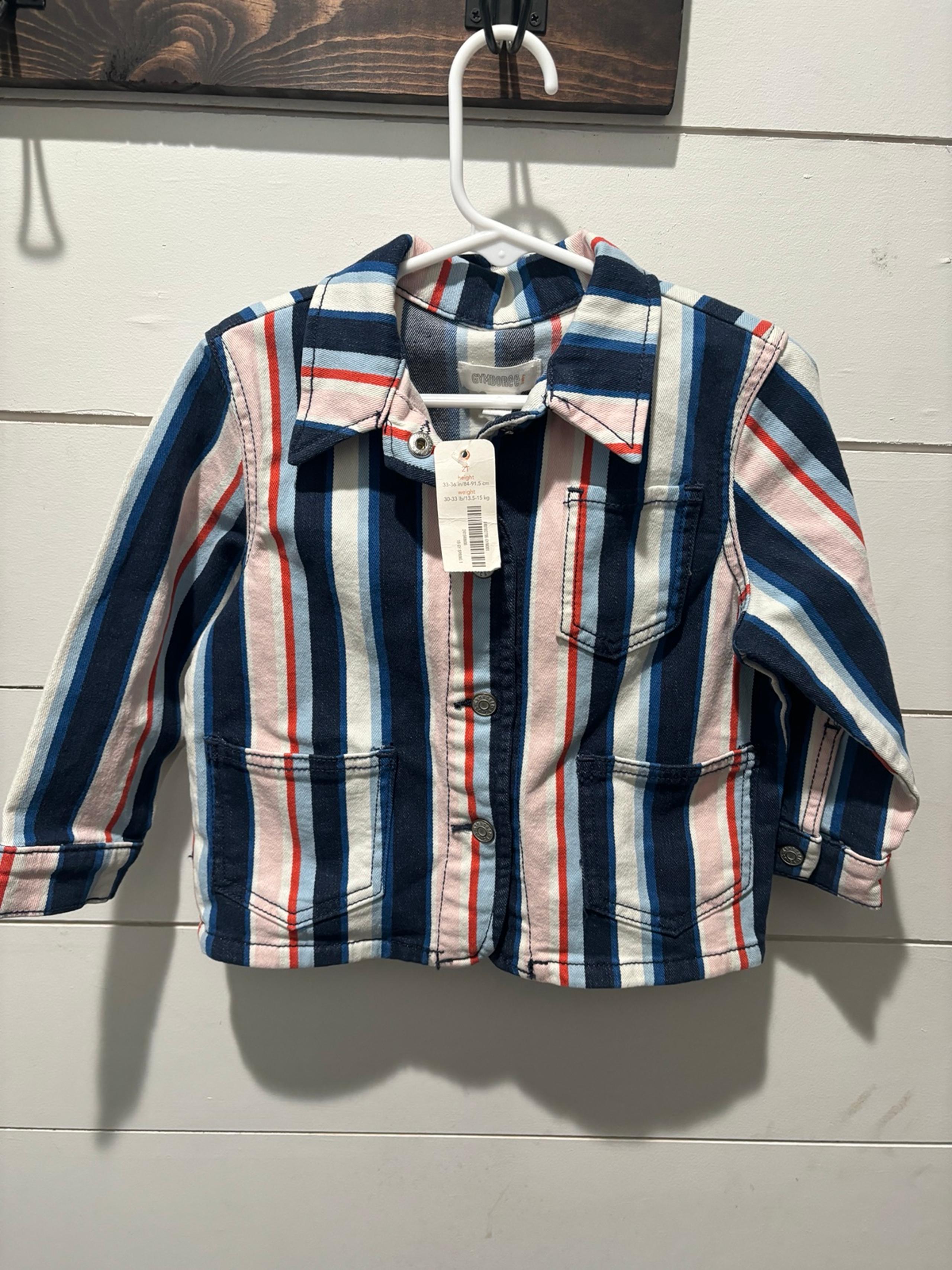NWT Gymboree Jean Stripe Jacket Size 2T