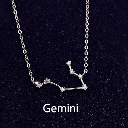 NEW 925 Silver Zodiac Gemini Necklace