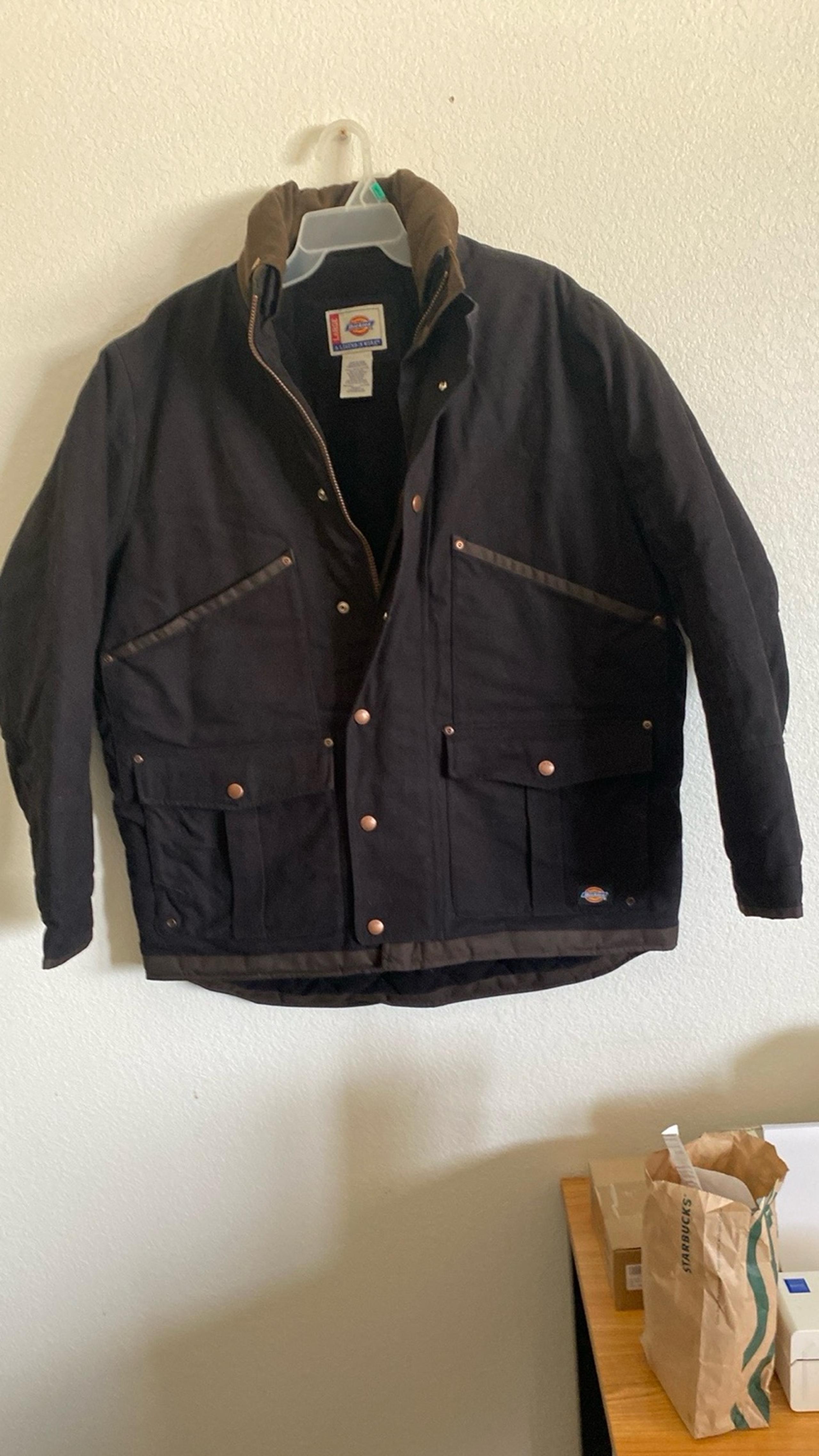DICKIES Men’s Heavy Duty Insulated Work Jacket with Quilted Lining Size L