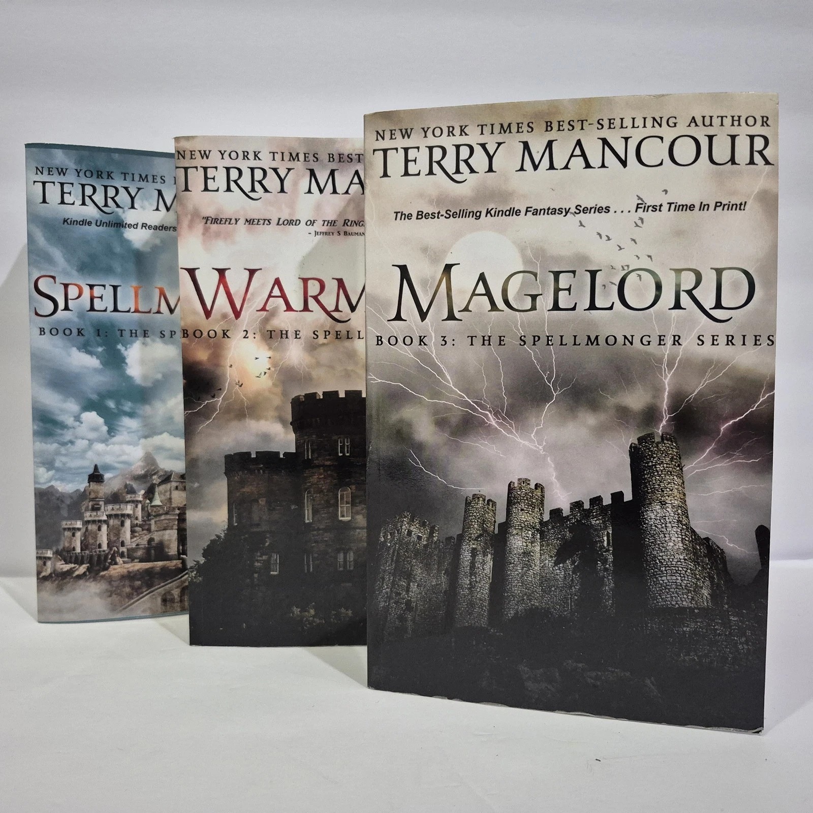 Spellmonger Series Terry Mancour Paperback Novel 3 Book Lot (Magelord, Warmage)