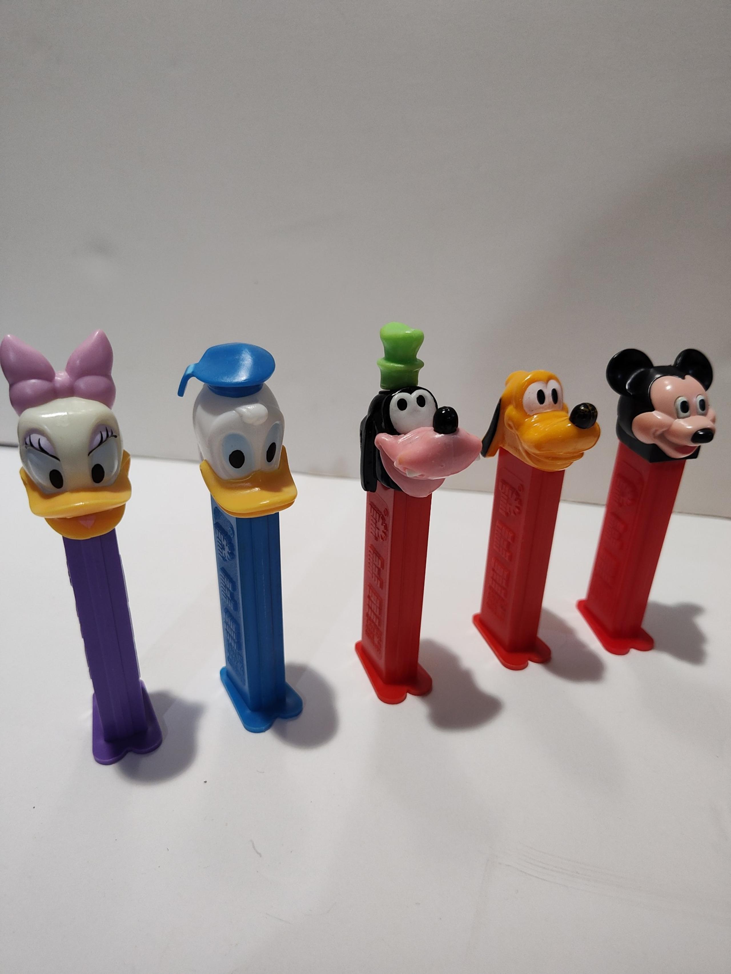Lot of 5, Disney Dispensers, pre-owned - PEZ