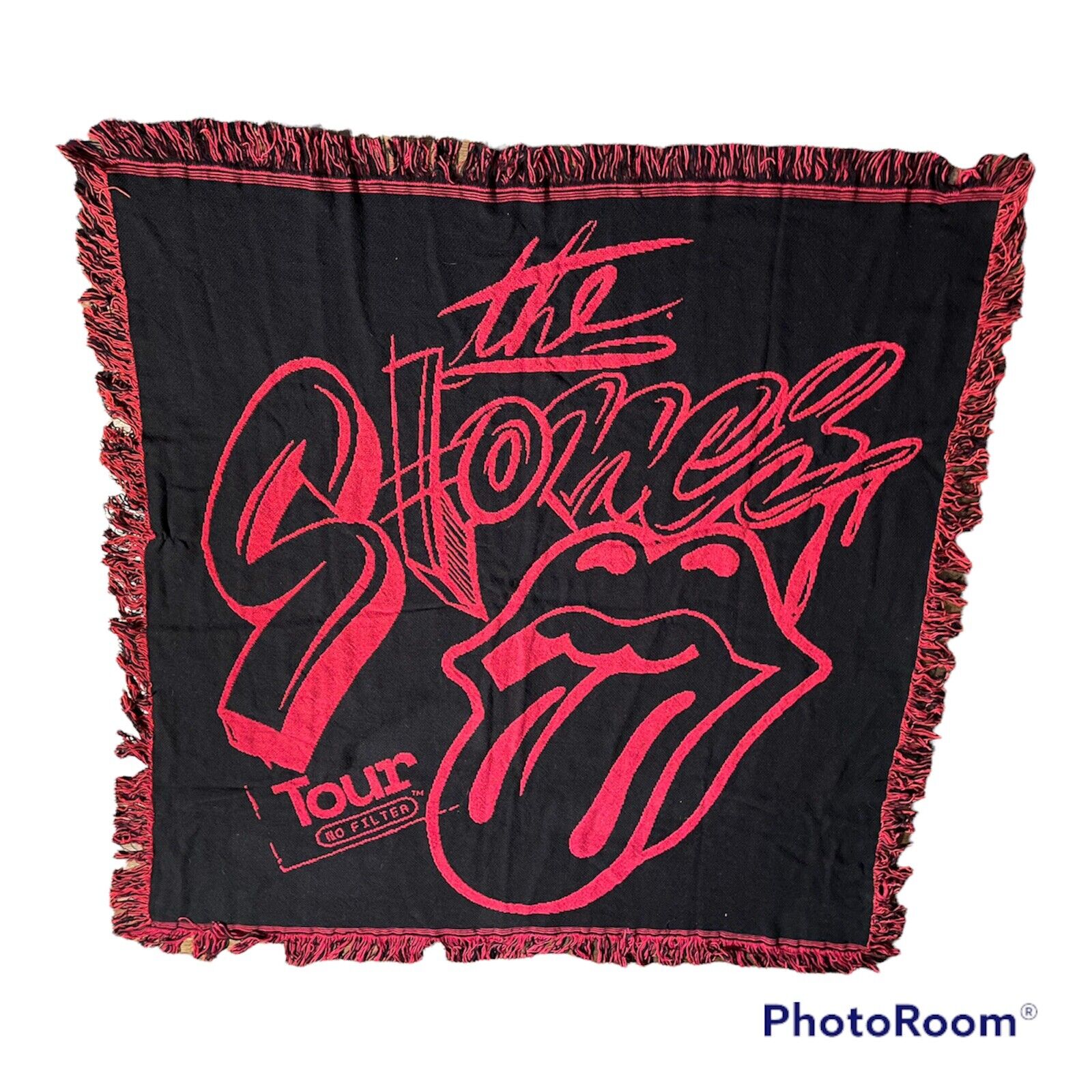THE ROLLING STONES 2021 VIP TICKET HOLDER NO FILTER CONCERT TOUR THROW BLANKET