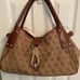 Vintage dooney and Bourke Belvedere leather and canvas tote purse bag