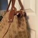 Vintage dooney and Bourke Belvedere leather and canvas tote purse bag