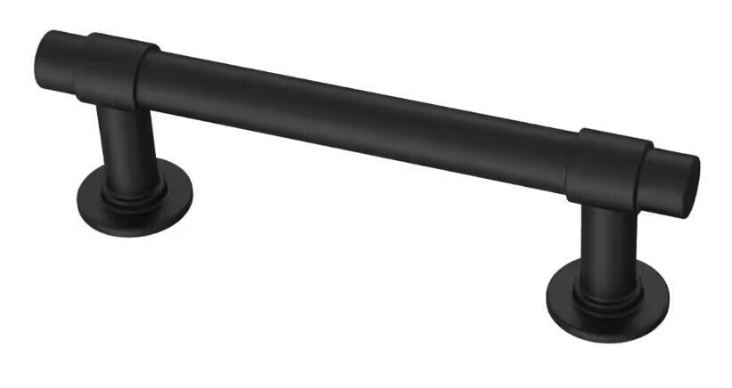 Franklin Brass Francisc o 3 Inch Bar Cabinet Pull Handle - (3) 5 Packs BLACK