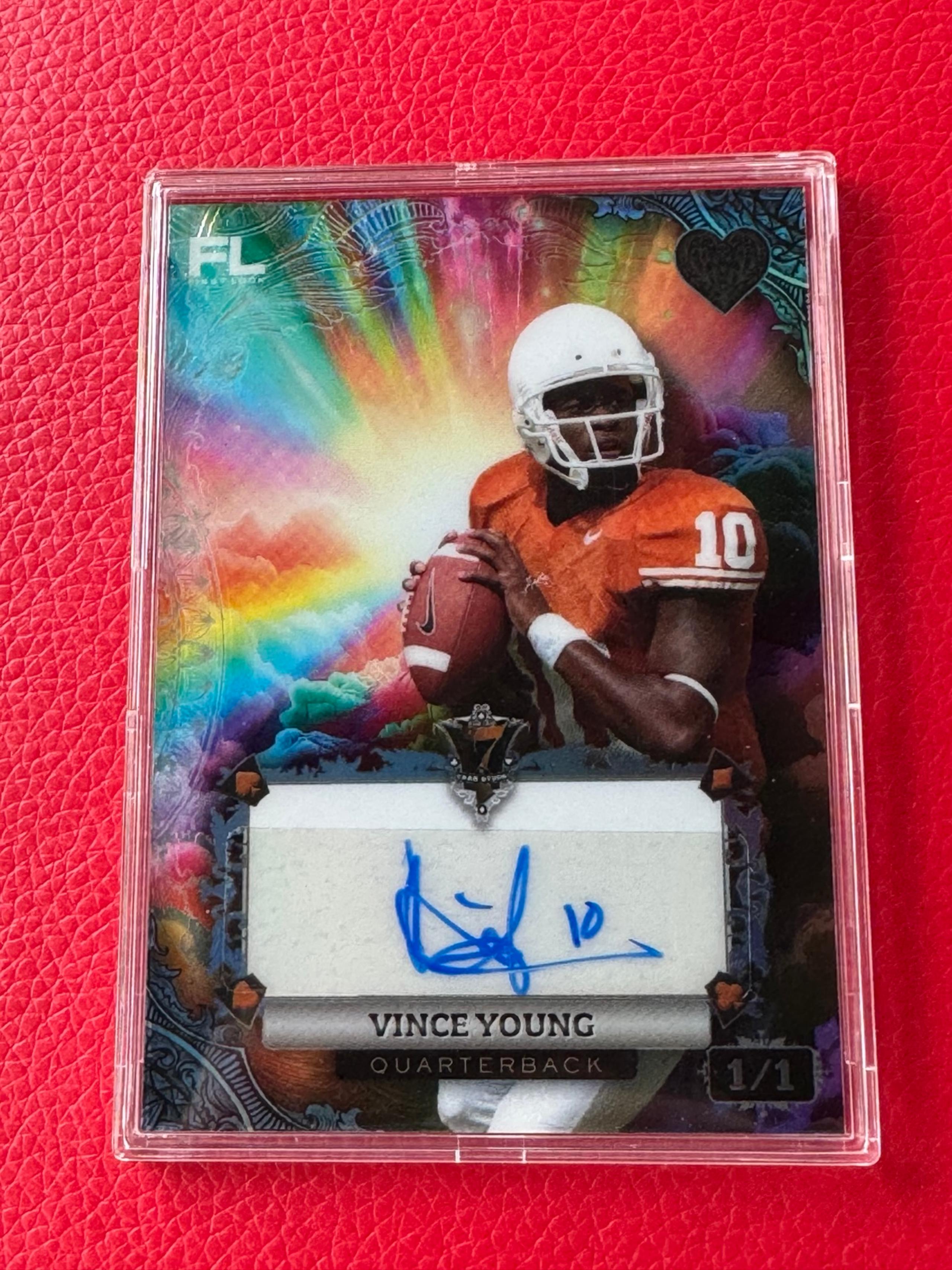 2024 Wildcard 7 Card Studs Vince Young 1/1 Rainbow Auto Texas Longhorns
