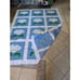 Vintage quilt Floral 12 Block applique white yellow green blue flowers 71 x 94