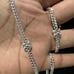 New Solid .925 Sterling Silver 4mm 16in and 8in Bracelet Miami Cuban From Italy