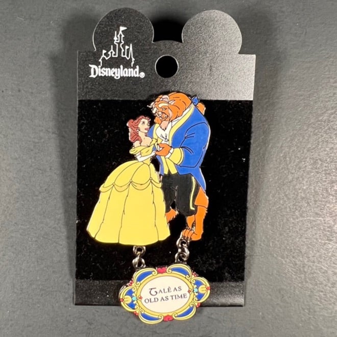 Disney Beauty and the Beast ~ Belle & Beast Tale as old as Time Trading Pin