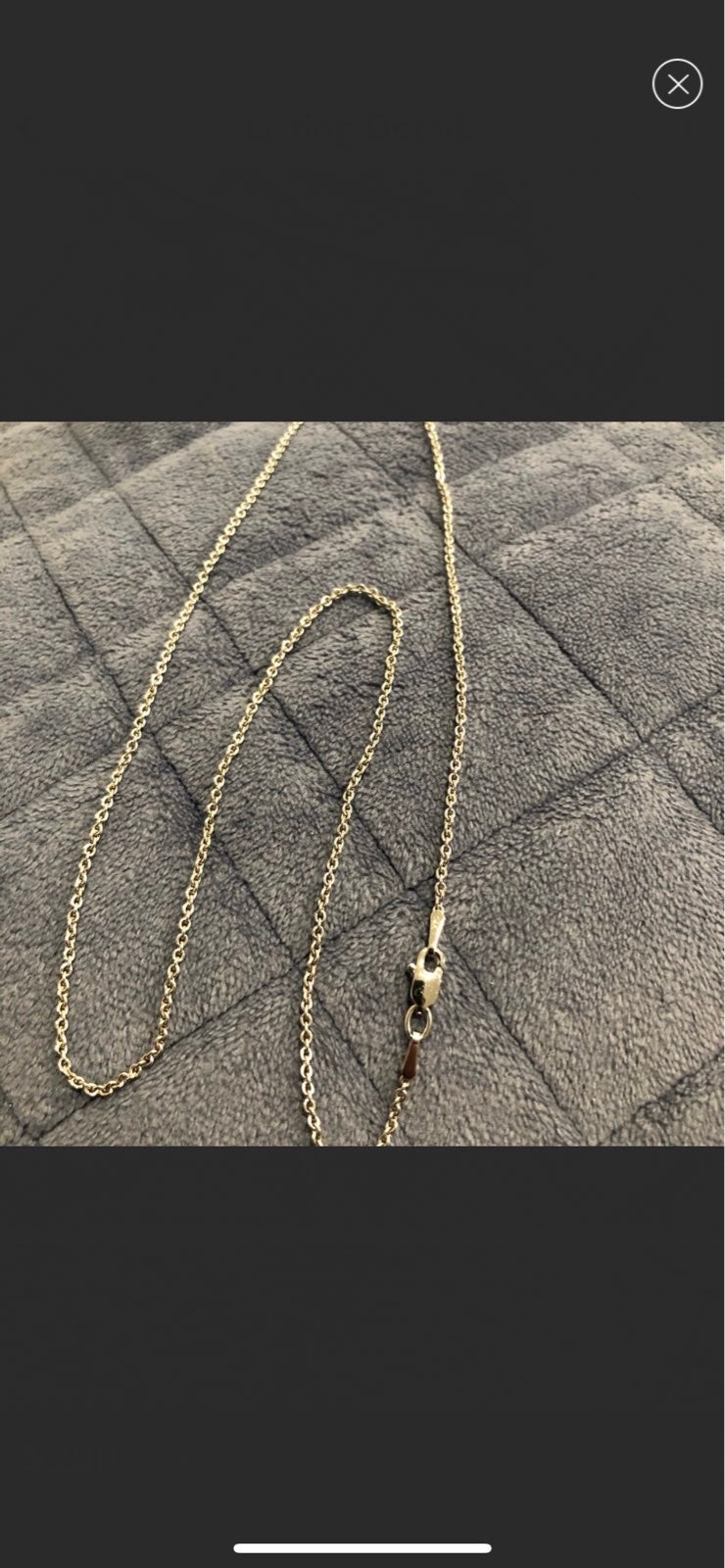 14k solid gold 0.9mm chain 18”