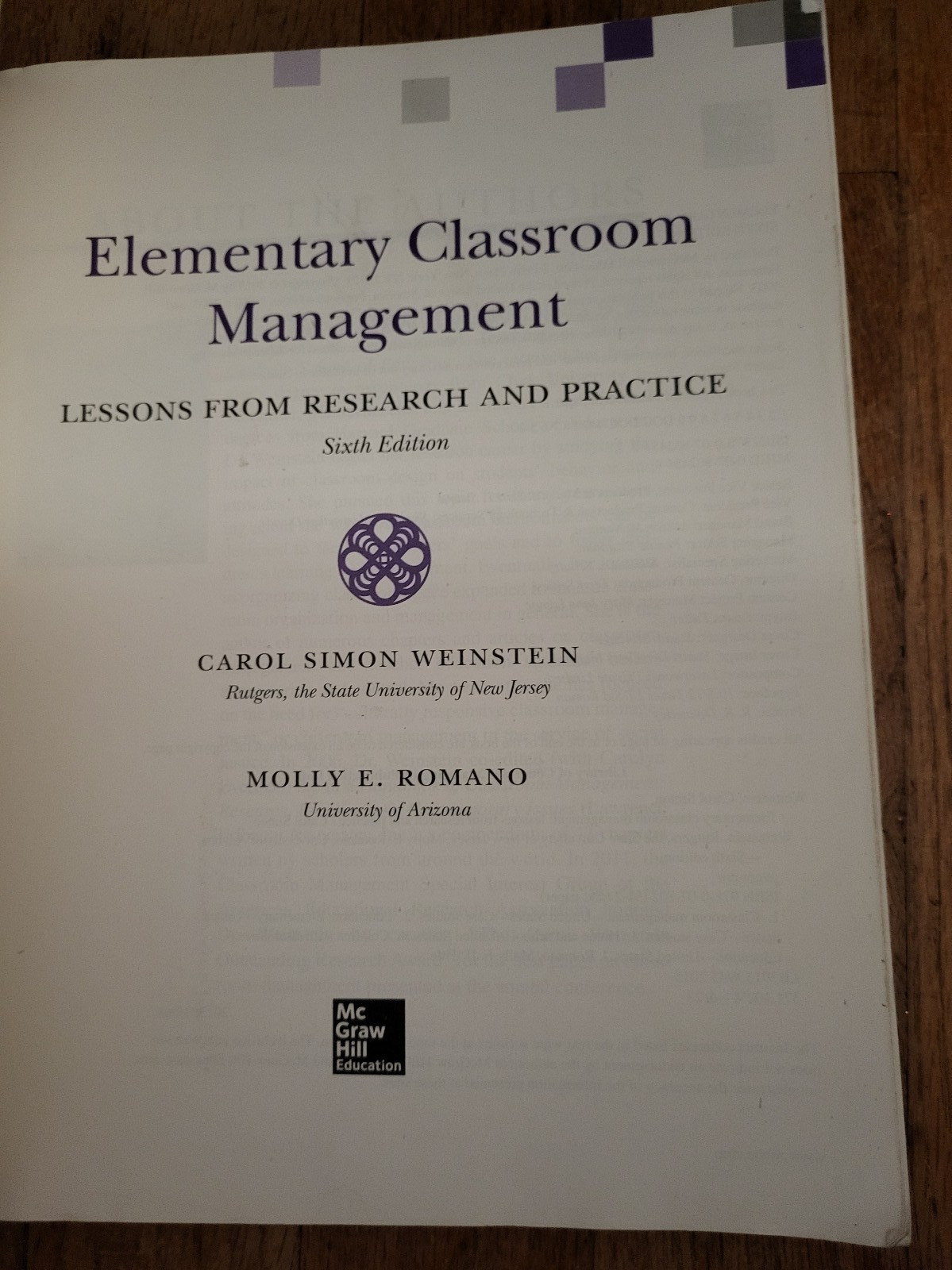 Elementary Classroom Mgmt. 6th ed. WEINSTEIN