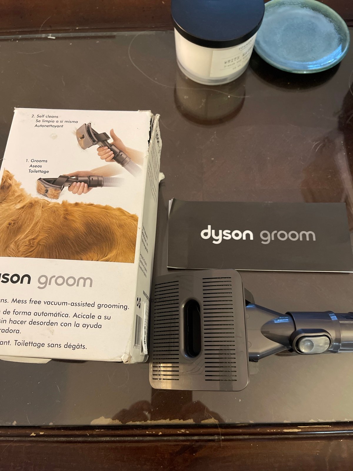 Dyson groom with box and both pieces great for long hair dogs
