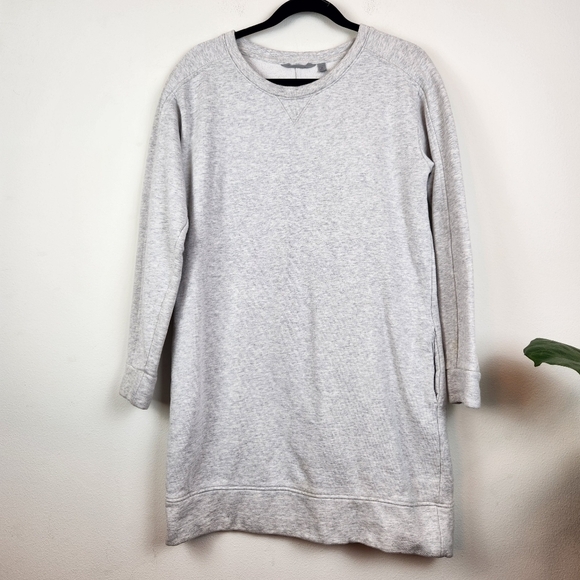 Athleta Lolo Sweatshirt Dress Size Medium Gray heather
