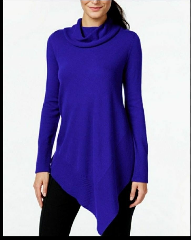 Alfani asymmetrical cowl neck sweater NW
