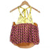 Zara Layered Top Halter Neck Peplum Boho Hippie Multicolor Crop Backless Top M