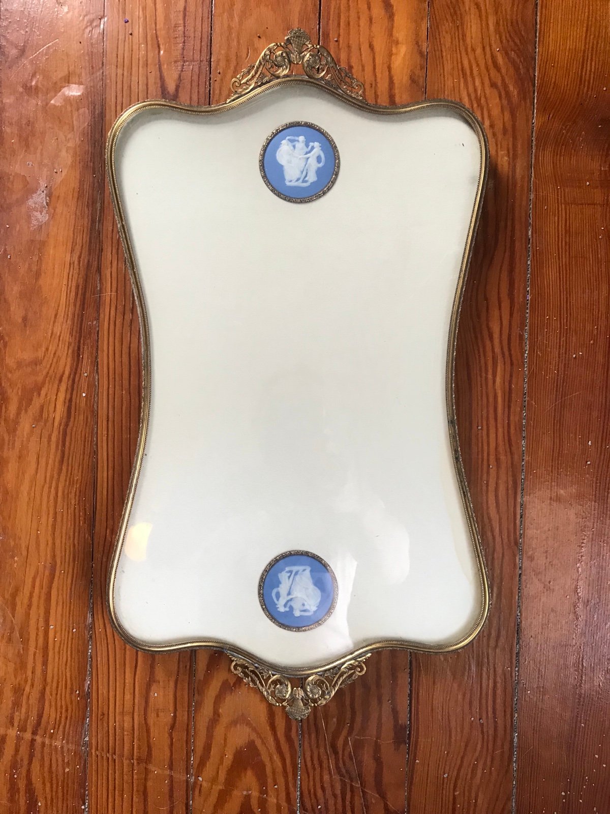 Vintage Wedgwood Jasperware Glass Vanity Tray