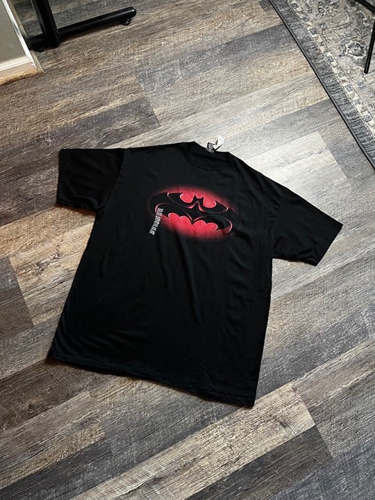 Vintage 1996 Batman & Robin Shirt Size XXL Black 90's DC Comic Graphic NWT KC