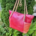 Michael Kors Jet Set Shoulder Tote Bag Hand Painted Metallic Sunrise Red Multi
