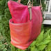 Michael Kors Jet Set Shoulder Tote Bag Hand Painted Metallic Sunrise Red Multi