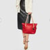 Michael Kors Jet Set Shoulder Tote Bag Hand Painted Metallic Sunrise Red Multi