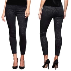 Good American Good Legs Black Leopard Print High Waist Skinny Jeans