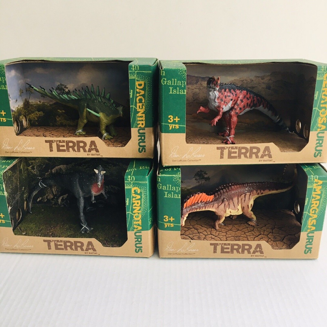 4 Dinosaurs kids toys Terra Battat Late Jurassic World