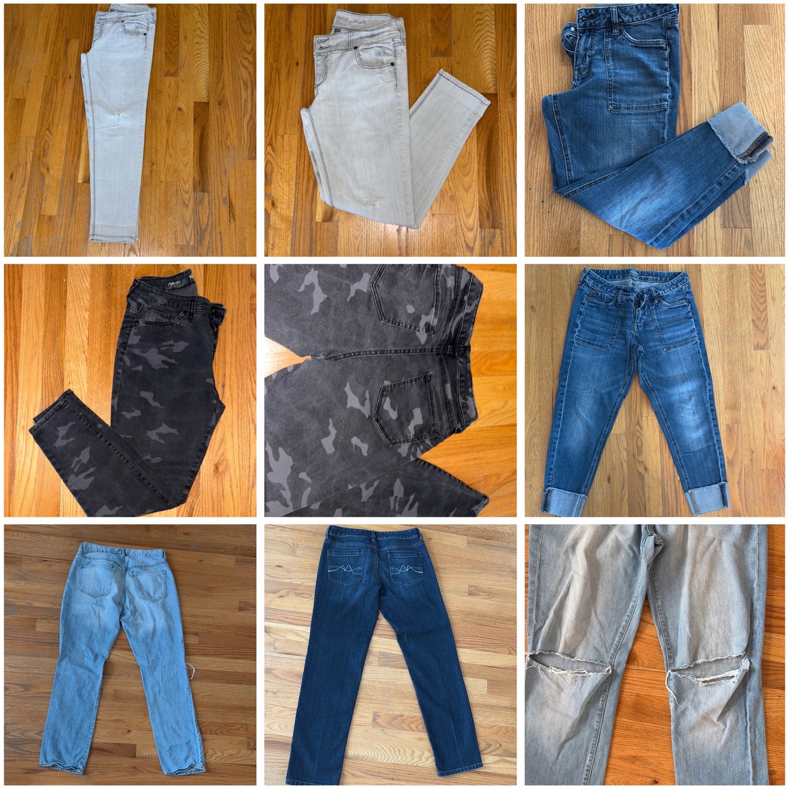 Lot of 6 pairs of women’s jeans