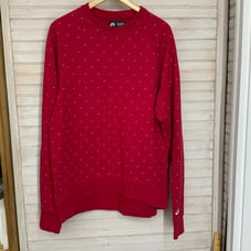 Nike SB Skateboarding XXL Organic Cotton Sweatshirt Red w/ Cream Polka