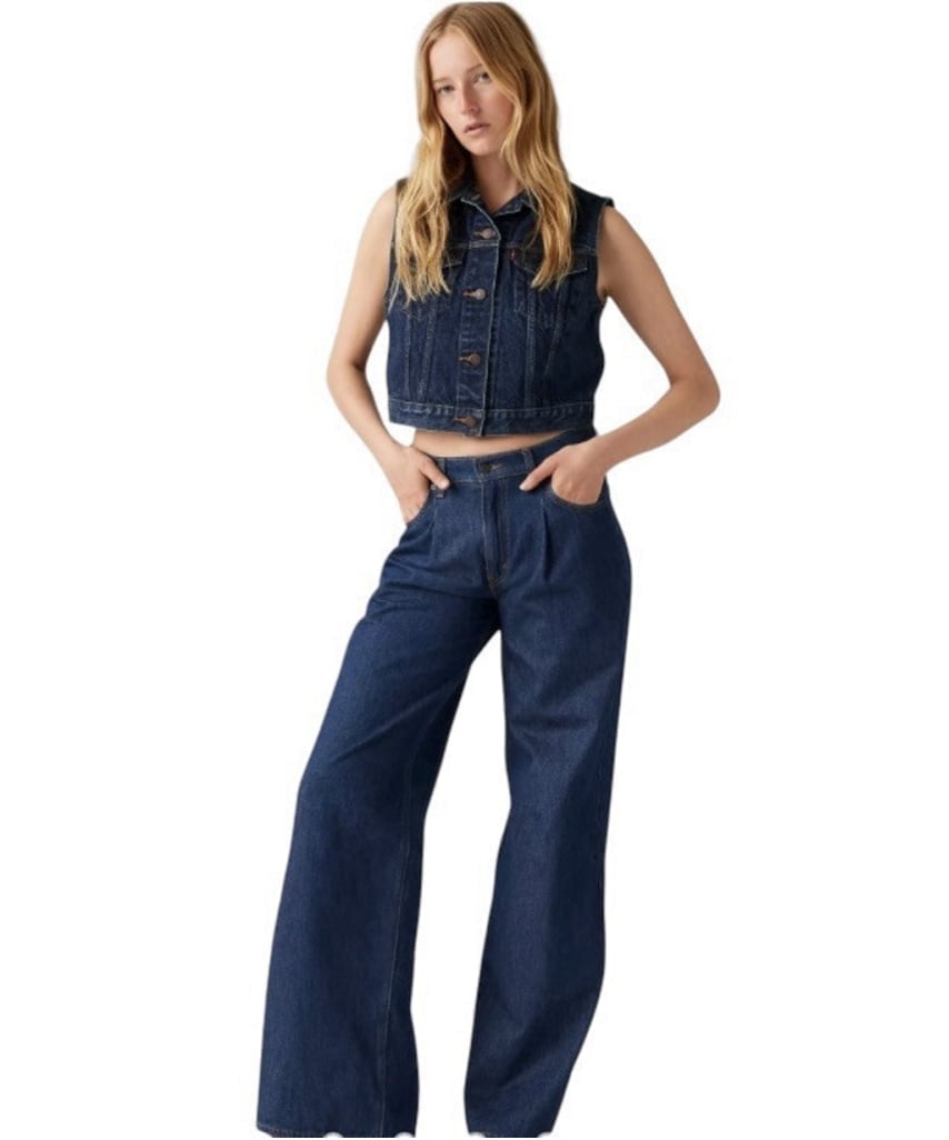 Levi’s Jeans Women’s Sz 30 Dark Wash High Rise Wide Leg Retro Hippie 70’s EUC