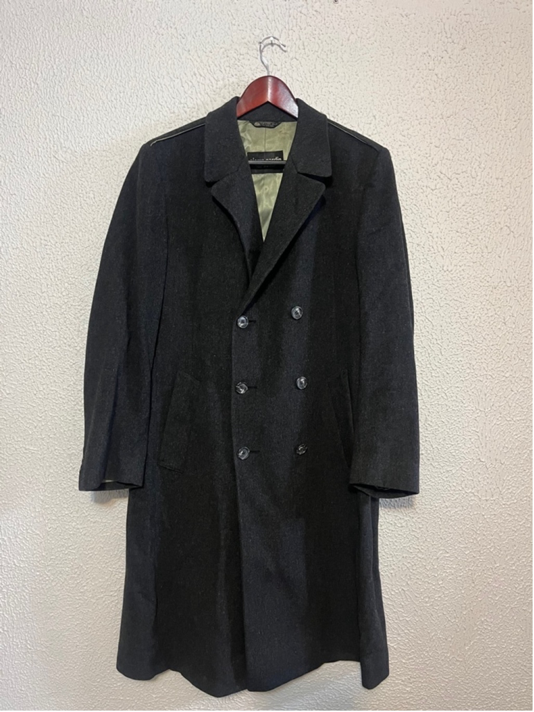 Vintage Men’s Pierre Cardin Christian Pure Wool Double Breasted Long Coat